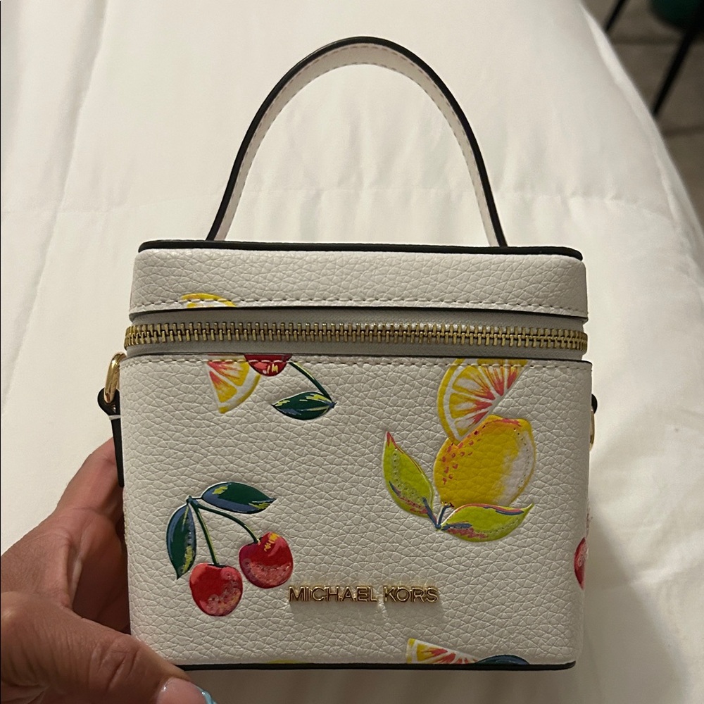 Michael Kors White Mini Bag with Fruit Design